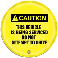 Caution Vehicle Being Serviced